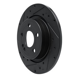 Mercedes-Benz A220 Brake Rotor (1) - Rear Left - R1 Concepts - Drilled & Slotted - Black - `19-`26